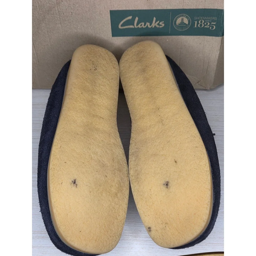 Clarks Stinson Hi Blue Suede Mens Chukka Moccasin Boots 261165047085 Size 9.5 M